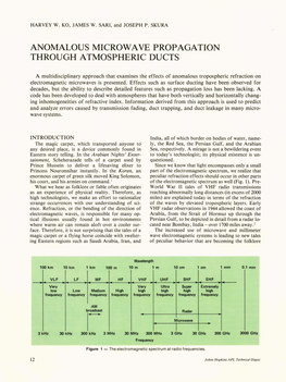 Anomalous Microwave Propagation Through Atmospheric Ducts