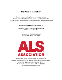 ALS Voice of the Patient Report