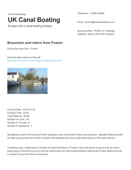 Braunston and Return from Foxton | UK Canal Boating