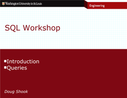 SQL Workshop