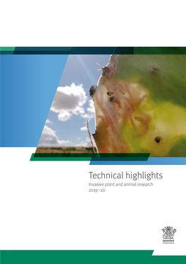 Technical Highlights Invasive Plant and Animal Research 2019-20