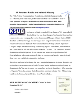 17 Amateur Radio and Related History