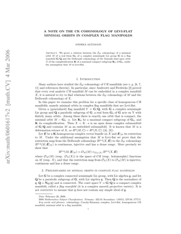 A Note on the CR Cohomology of Levi-Flat Minimal Orbits in Complex