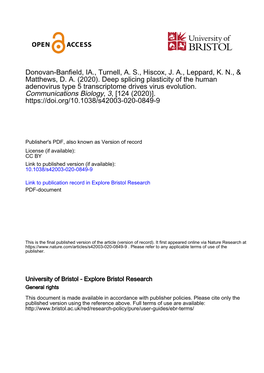 Deep Splicing Plasticity of the Human Adenovirus Type 5 Transcriptome Drives Virus Evolution