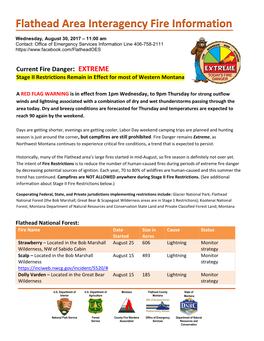 Flathead Area Interagency Fire Information