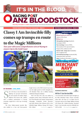 Classy I Am Invincible Filly Comes up Trumps En Route to the Magic Millions | 2 | Thursday, December 17, 2020