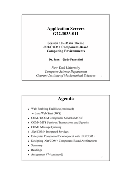 COM+ Component-Based Computing Environments