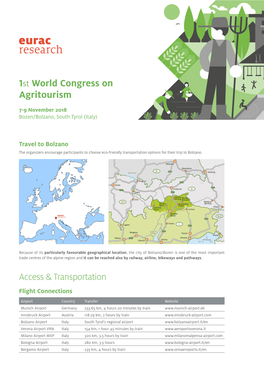 1St World Congress on Agritourism