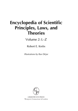 Encyclopedia of Scientific Principles, Laws, and Theories
