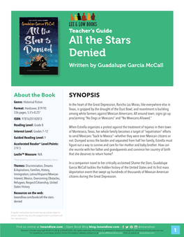 All the Stars Denied Written by Guadalupe García Mccall