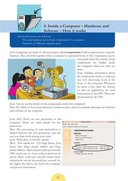 4. Inside a Computer – Hardware and Software – How It Works Aim: in This Lesson, You Will Learn: the Main Hardware and Software Components of a Computer