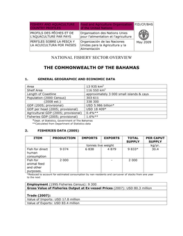 National Fishery Sector Overview The