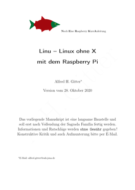 Linux Ohne X Mit Dem Raspberry Pi