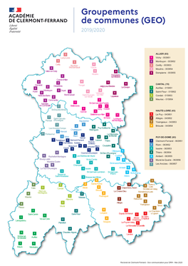 Groupements De Communes (GEO) 2019/2020