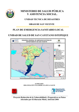 Plan De Emergencia Sanitario Local Unidad De Salud De San Cayetano