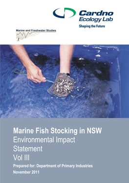 Marine Fish Stocking Vol III: Online Version