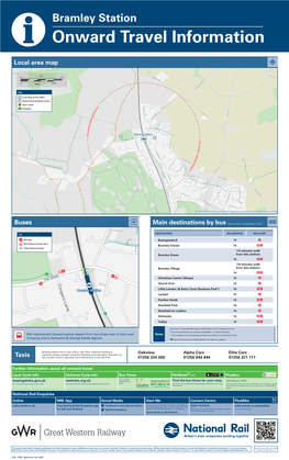 Bramley Station I Onward Travel Information Local Area Map