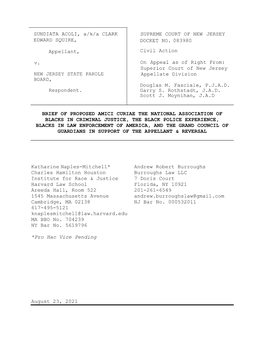 SUNDIATA ACOLI, A/K/A CLARK EDWARD SQUIRE, Appellant, V. NEW JERSEY STATE PAROLE BOARD, Respondent. SUPREME COURT of NEW JERSEY