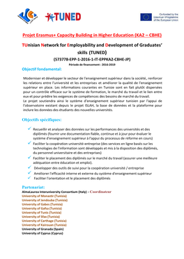 Projet Erasmus+ Capacity Building in Higher Education (KA2 – CBHE)