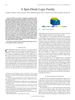 A Spin-Diode Logic Family Joseph S