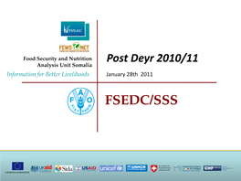 Post Deyr 2010/11 Analysis Presentation