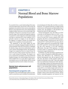 Normal Blood and Bone Marrow Populations