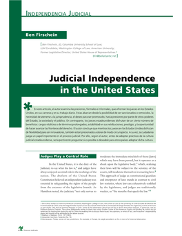 Judicial Independence in the United States