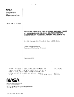 NASA Technical Memorandum