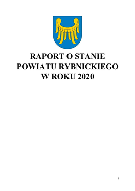 Raport O Stanie Powiatu Rybnickiego W Roku 2020