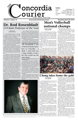 Men's Volleyball National Champs Dr. Rod Rosenbladt