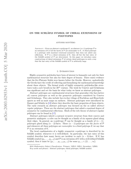 On the Schlafli Symbol of Chiral Extensions of Polytopes