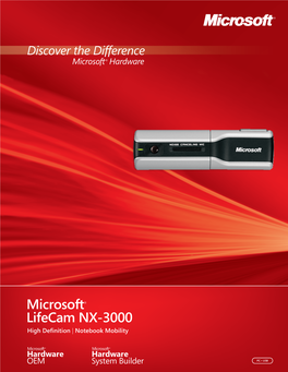 Microsoft Lifecam NX-3000 High Definition | Notebook Mobility