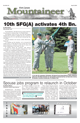 10Th SFG(A) Activates 4Th Bn