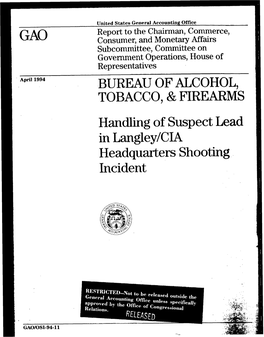 OSI-94-11 Bureau of Alcohol, Tobacco, and Firearms: Handling Of