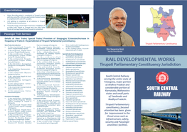 RAIL DEVELOPMENTAL WORKS Tirupati 3 Lifts 1.5 Crore Provided Tirupati Parliamentary Constituency Jurisdiction 1