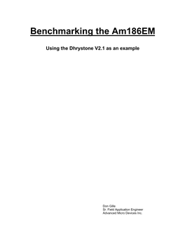 Benchmarking the Am186em