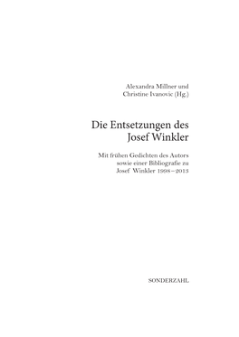 Die Entsetzungen Des Josef Winkler