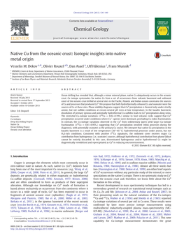 Native Cu from the Oceanic Crust: Isotopic Insights Into Native Metal Origin