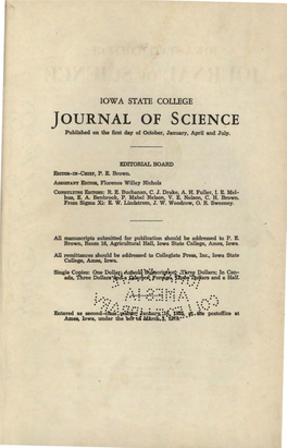 JOURNAL of SCIENCE Published on the First Day of October, January, April and July