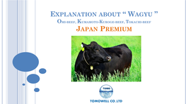 Explanation About Wagyu & Cross Breeds(F1)