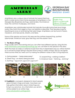 Amphibian Alert