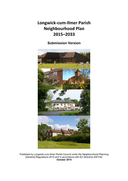 Longwick-Cum-Ilmer Parish Neighbourhood Plan 2015–2033