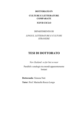 Tesi Di Dottorato