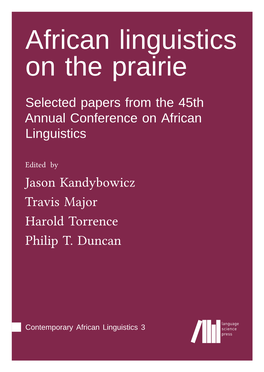 African Linguistics on the Prairie