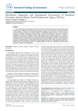 Microfacies, Diagenetic and Depositional Environment Of