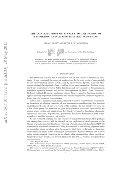 The Contributions of Stanley to the Fabric of Symmetric and Quasisymmetric Functions