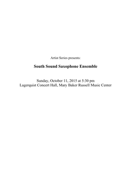 South Sound Saxophone Ensemble