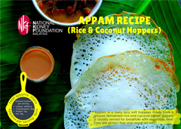 APPAM RECIPE (Rice & Coconut Hoppers)