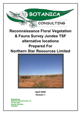 Reconnaissance Flora/ Vegetation & Fauna Survey Jundee TSF