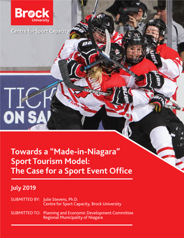 Towards a “Made-In-Niagara” Sport Tourism Model: the Case for a Sport Event Office